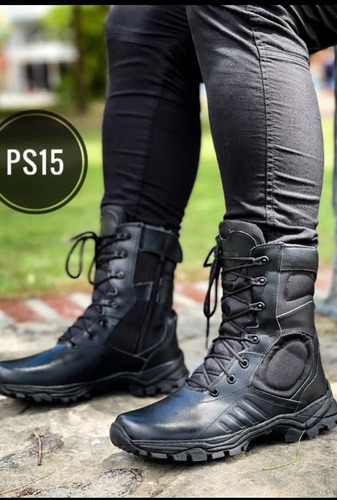 Bota Táctica En Cuero. Bota Policía. Bota Uniforme Militar