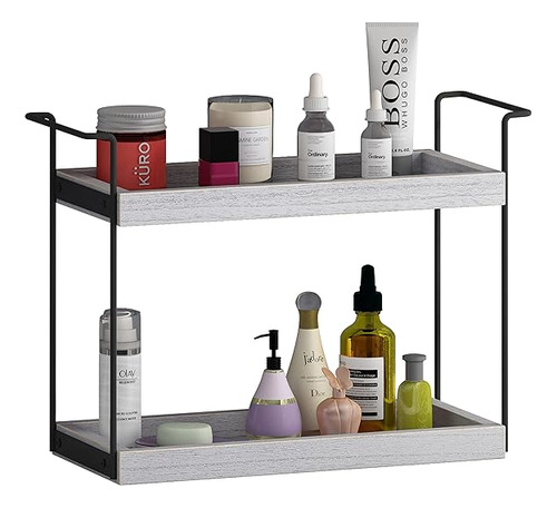 Organizador De Baño/cocina Moderno 2 Niveles (blanco)