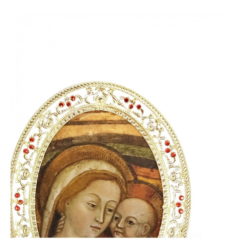 Imagem 2 de 5 de Adorno De Mesa Oval Camafeu N S Do Bom Conselho De Genazzano