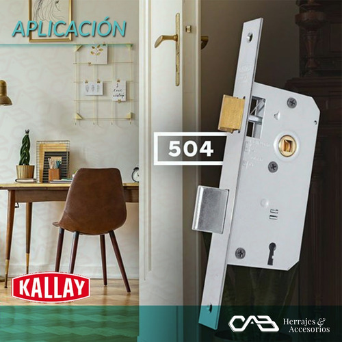 Imagen 2 de 5 de Kallay 504 Cerradura Común Puerta Interior