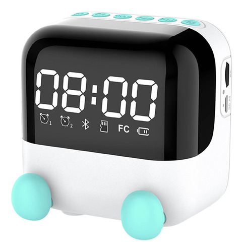 Reloj Despertador Digital Con Espejo, Inalámbrico, Bluetooth