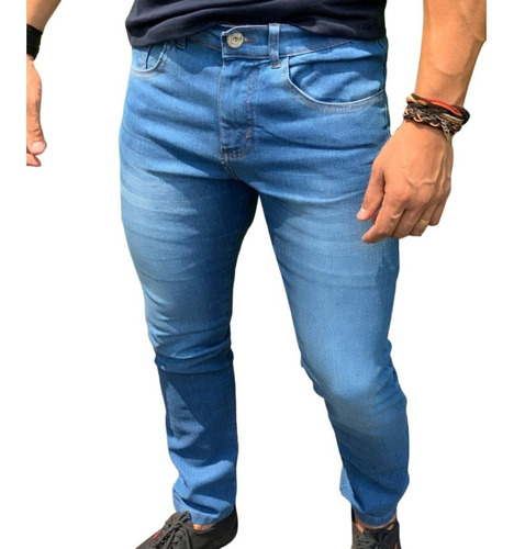 Calça Jeans Masculina Slim Fit Lycra Com Nf Atacado Envio Hj