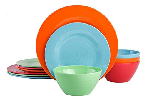 Juego De Vajilla Gibson Home De 12 Piezas Brist Melamine De