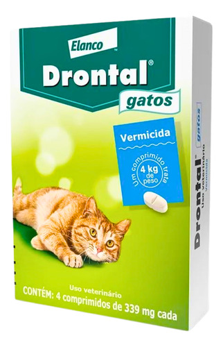 Vermífugo Drontal Gatos Até 4 Kg Com 4 Comprimidos Bayer