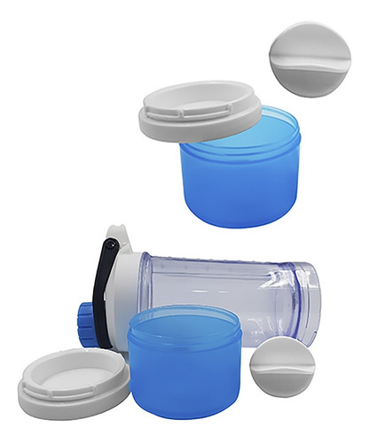 Imagen 2 de 10 de Shaker De Plástico Con Compartimento, Bola Mezcladora.