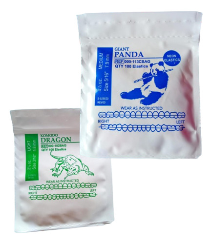 Paquete De Ligas Dentales Ortodoncia 6 Bolsas