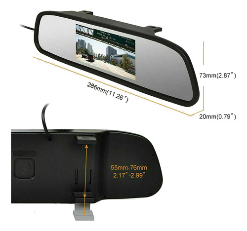 Soporte De Monitor De Espejo Retrovisor Para Cámara De Salpi