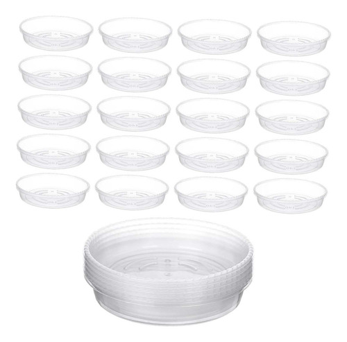 30 Platillos Para Macetas De Flores, Base Transparente 15cm