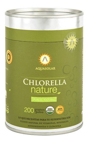 Chlorella Nature 200 Grs Polvo 100% Orgánico Sabor Natural / 200 Grs