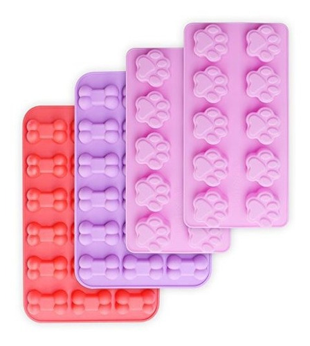 Homedge Puppy Dog Paw And Bone Moldes De Silicona Nonstick M