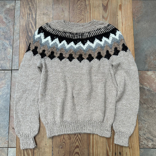 Sweater Pullover Andino 100% Lana Fibra De Llama Pieza Única