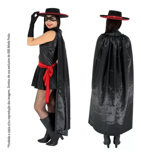 Fantasia Zorro Cosplay Adulto Masculino