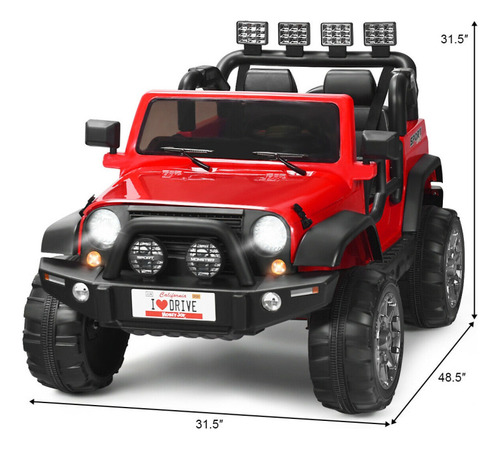 Carrito Electrico Para Niños De 2 Plazas 12v Red Gpl