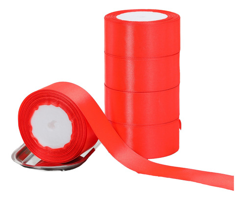 Z 5 Rollos Satinado Decoracion Colores Cintes 4cm 112.5
