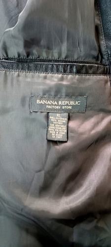 Chaqueta De Caballero Cuero Genuino Banana Republic (Usado)
