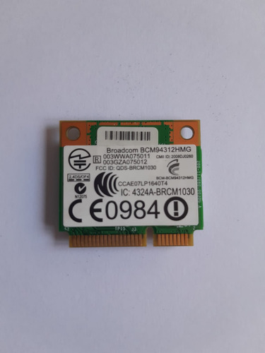 Placa Red Wifi Notebook Dell Hp Compaq Broadcom Bcm94312hmg