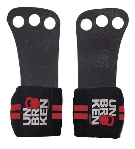 Guantes De Levantamiento Unbroken Modelo Profesional Con Cor Negro Diseño De La Tela Talle