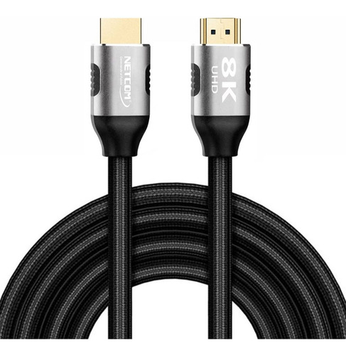Cable Hdmi 2.1v 8k Netcom 3d 3 Mt 4320p 48gbps Hdr Earc