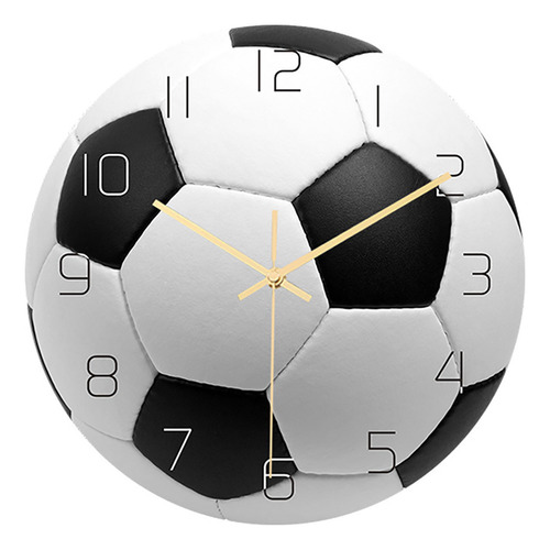 Reloj De Pared Con Diseño De Fútbol Electrónico Para Dormito