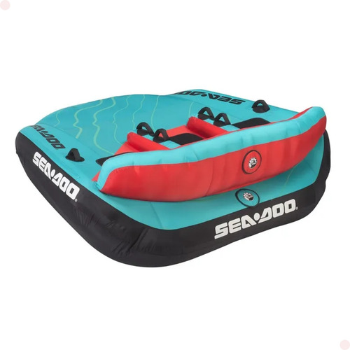 Boia Inflável Rebocável Gigante Praia 3 Pessoas Jet Sea-doo Cor Azul-celeste