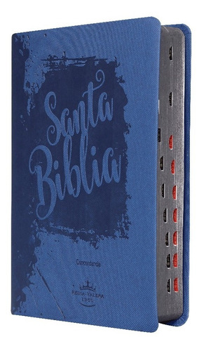 Biblia Reina Valera 1960 Letra Grande, Azul Con Índice