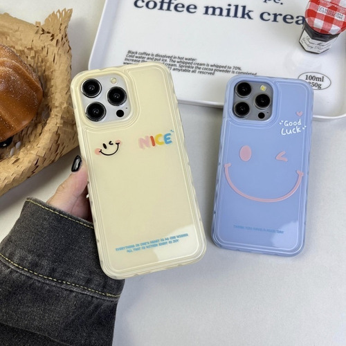 Capa Smiley Face Para iPhone 15/14/13/12, Resistente