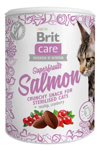 Brit Care Snack Superfruits Salmon Gato 100 Gr | Mundozoo