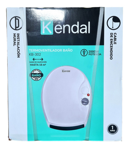 Termoventilador Kendal Baño Kb-302 2000w 15m°2