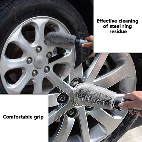 Cepillo Para Neumáticos De Coche Con Cabeza Curva Grande, Po