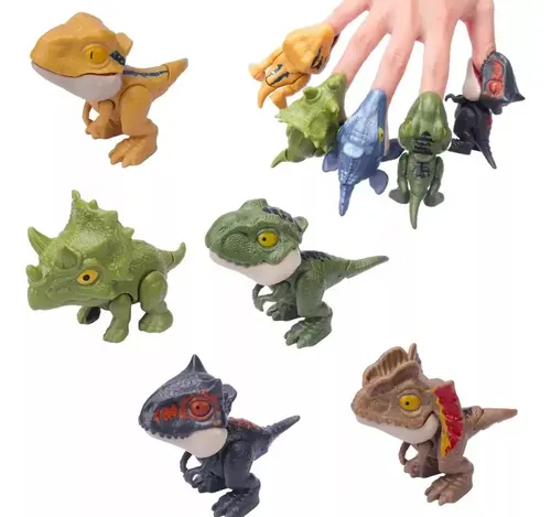 20 Tirachinas De Dedo Dinosaurio – Juguetes De Goma TPR Con 6 Estilos – Regalo Cumpleaños Y Bolsas De Fiesta