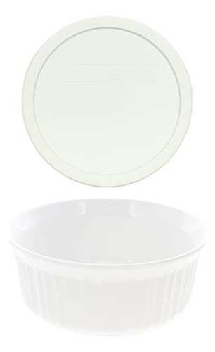 Cazuela Redonda Blanca Francesa Corningware Fs5 De 1.5 Cuart