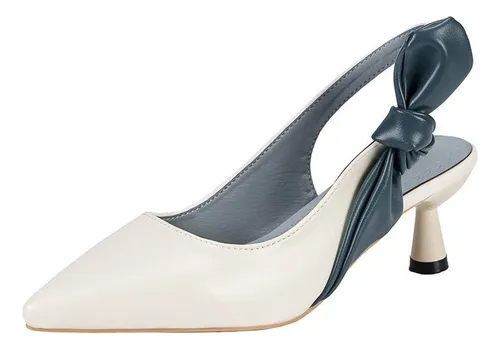 comprar Sandalias Vintage De Tacón Alto Pequeñas Con Lazo Francés 