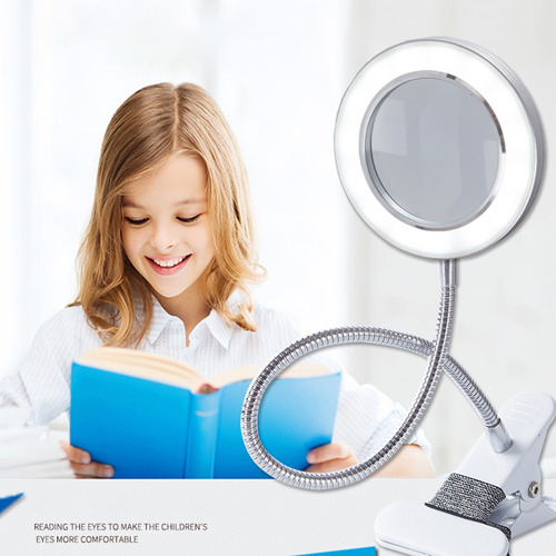 Lupa Iluminada, Rotação Flexível, Ampliação De Mesa G