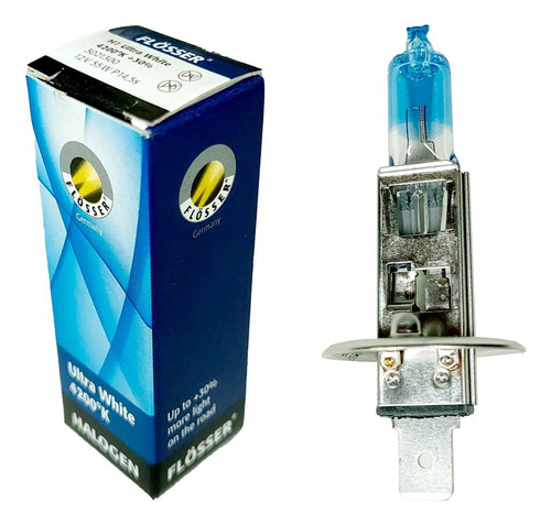 Ampolleta H1 12v 55w P145s Halógena Ultra White + 30% 