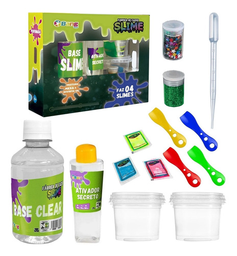 Kit Completo De Fazer Slime Fábrica Slime Neon Bang Toys
