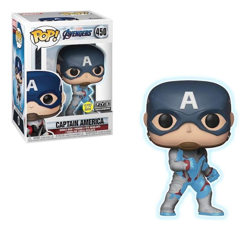 Funko Pop Marvel Avengers Endgame Captain America Gitd Fye