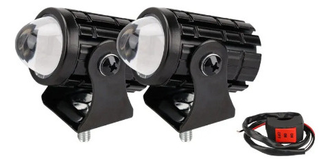 Faro Led Dual Blanco Mini Bestia Moto Carro Par Blanco 6000k