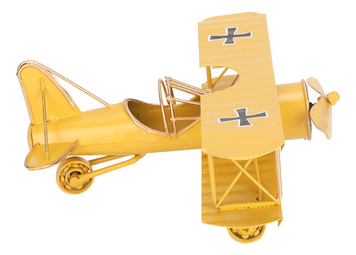 Modelo De Avión Vintage, Biplano De Hierro Forjado Para