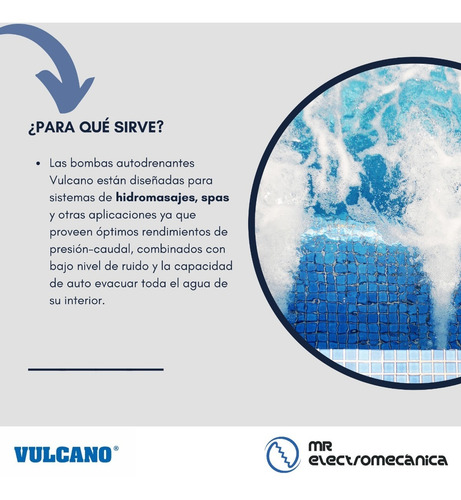 Imagen 2 de 10 de Bomba Autodrenante Bad 100 De 1 Hp. - Vulcano