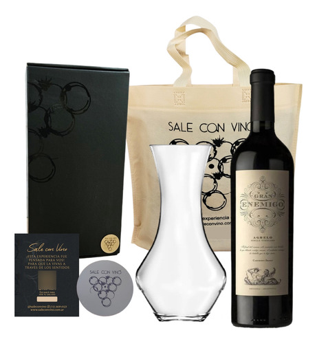 Regalo Caja Box Vino Gran Enemigo Agrelo + Decantador