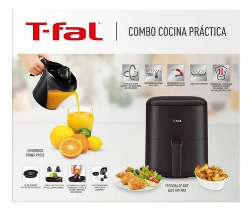 T-fal Combo Cocina Freidora De Aire + Licuadora + Juguera