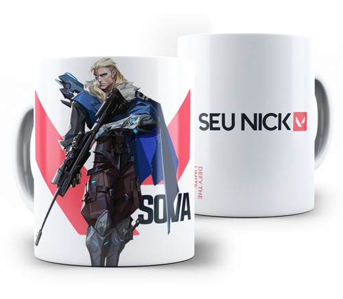 Imagem 1 de 10 de Caneca Valorant Sova Com Nome Personalizado