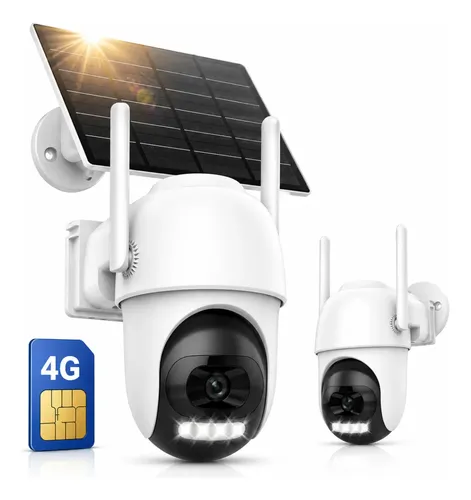 4g/5g Câmera De Segurança Zoom 10x 4k Dupla Lente Solar Ptz