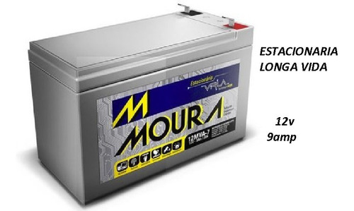 Imagem 1 de 3 de 4 Bateria Estacionaria Moura 12v 9 Amp Carga Nota Fiscal