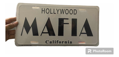 Yh Placa Mafia Letrero Nuevo Bar California Hollywood Usa