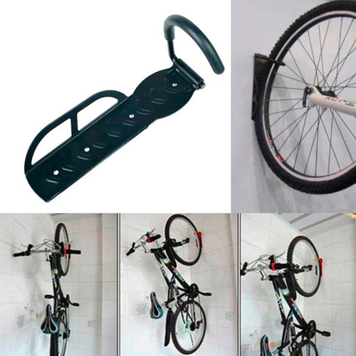 Imagen 4 de 4 de Soporte Gancho Metalico Para Bicicleta De Pared A La Rueda