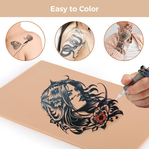 Pieles De Práctica Para Tatuajes 10 Piezas 12 X 8 Pulgadas Color Nombre Del Diseño