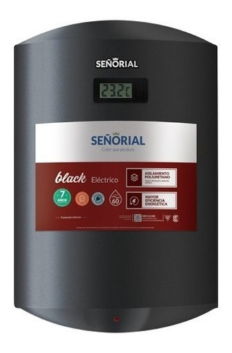 Termotanque Eléctrico Señorial Family Black Tsbe-60 60l