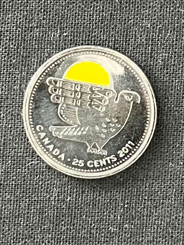 Imagen 2 de 4 de Canada - 25 Cents - Año 2011 - Km 1169 A - Halcon - Color