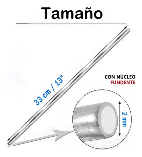 . 25 Varillas Soldadura For Soldar Aluminio Cobre Fierro